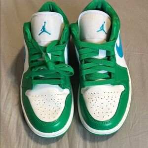 Nike Green and White Athletic Shoes